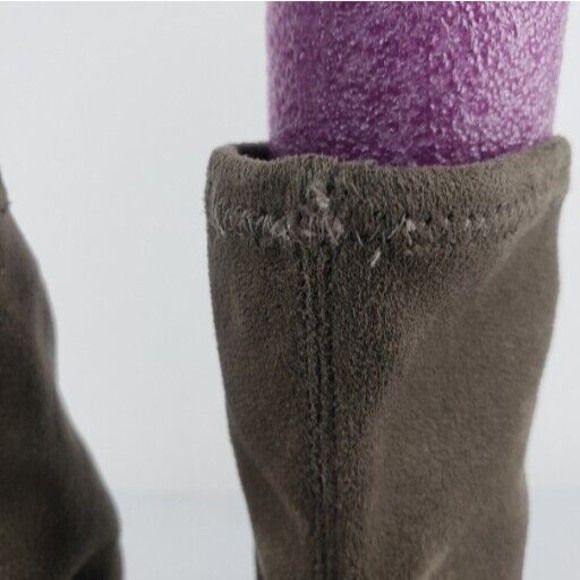 SCHUTZ Mislane Tan Suede Mid Calf Sock Bootie Size 6 B - Picture 7 of 16